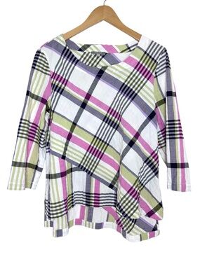 Habitat Plaid Tunic Top Artsy Lagenlook